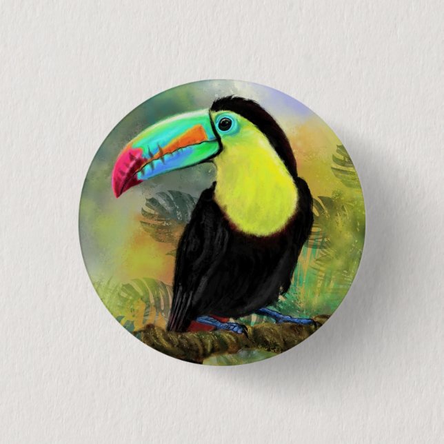 Tropical Toucan Button (Front)