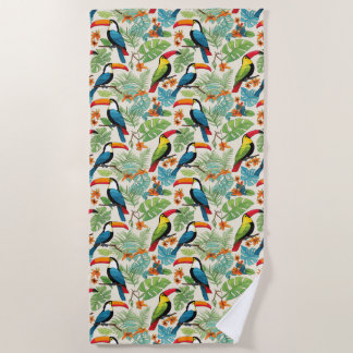 Tropical Toucan Canopy Beach Towel