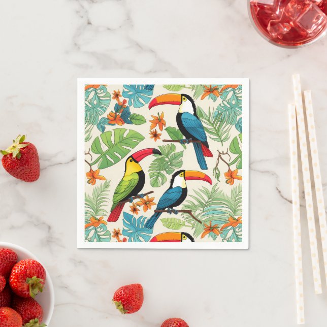 Tropical Toucan Canopy Napkins (Insitu)