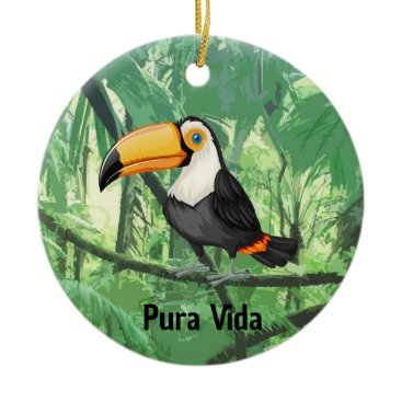 Tropical Toucan Design Ceramic Ornament