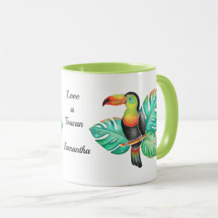 Tropical Toucan Exotic Parrot Personalized Mug