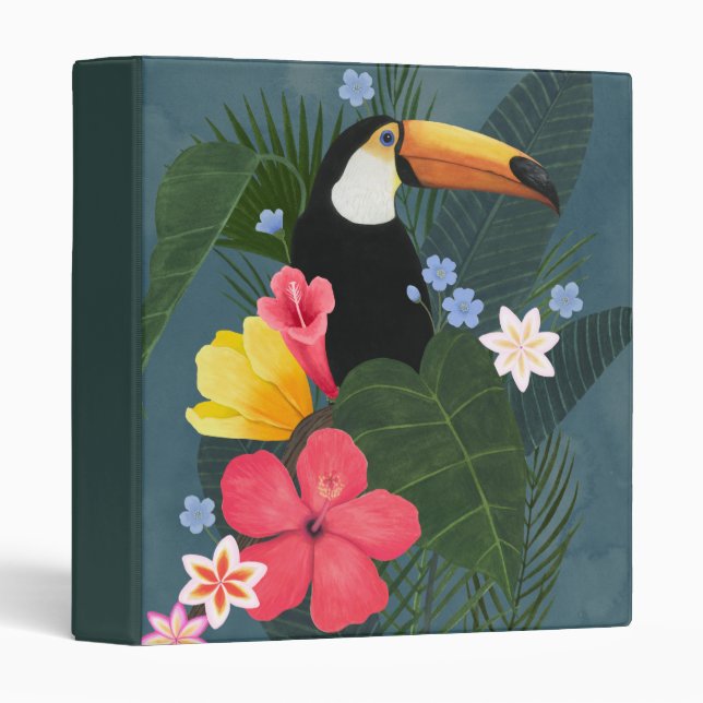 Tropical Toucan in the Wilderness 3 Ring Binder (Front/Spine)