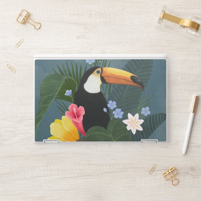 Tropical Toucan in the Wilderness HP Laptop Skin (Desk)