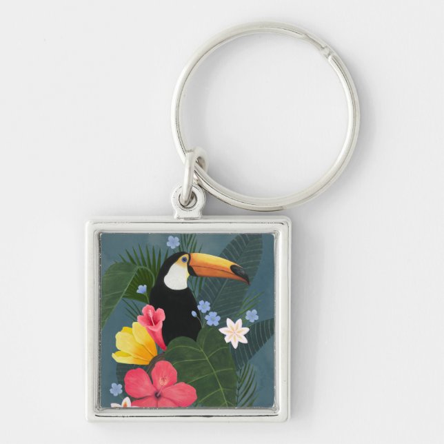 Tropical Toucan in the Wilderness Keychain (Front)