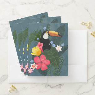 Tropical Toucan in the Wilderness Pocket Folder