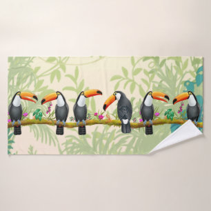 Tropical Toucan Jungle Bath Towel
