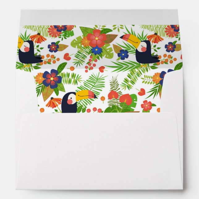 Tropical Toucan Lining Envelope (Back (Bottom))