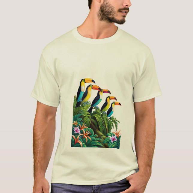 Tropical Toucan Paradise T-Shirt (Front)