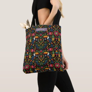 Tropical Toucan Pineapple Vibrant Tote Bag