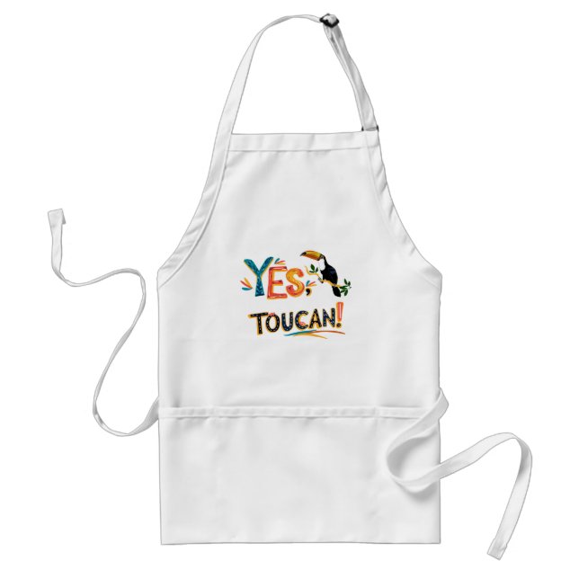 Tropical Toucan - Playful Jungle Adult Apron (Front)