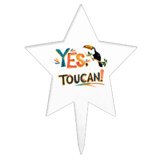 Tropical Toucan - Playful Jungle Cake Topper