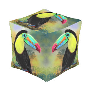Tropical Toucan Pouf
