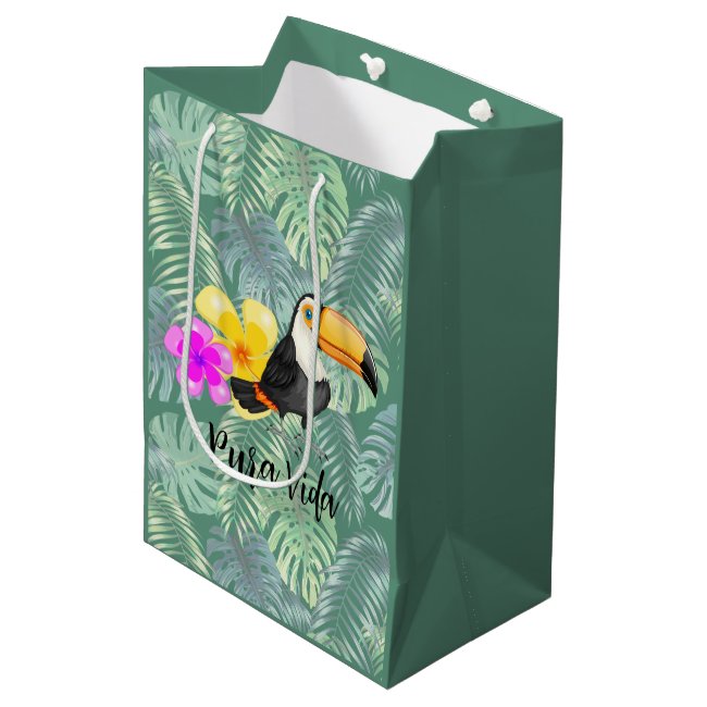 Tropical Toucan Pura Vida Design Gift Bag