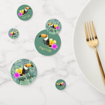 Tropical Toucan Pura Vida Design Table Confetti Tropical Toucan Pura Vida Design Table Confetti