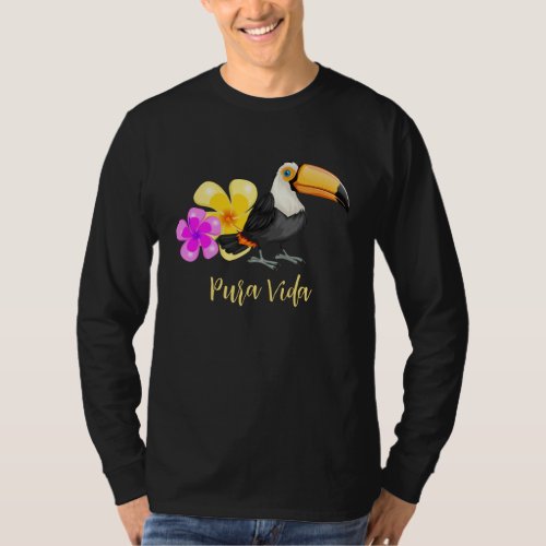 Tropical Toucan Pura Vida Design TeeShirt T_Shirt