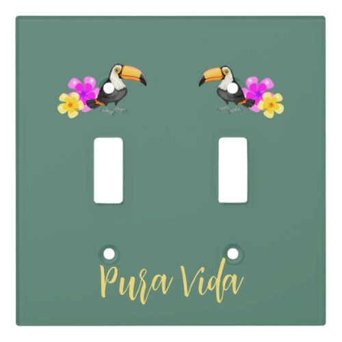 Tropical Toucan Pura Vida Light Switch Cover