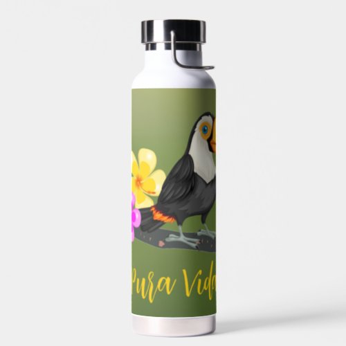 Tropical Toucan Pura Vida Water Bottle