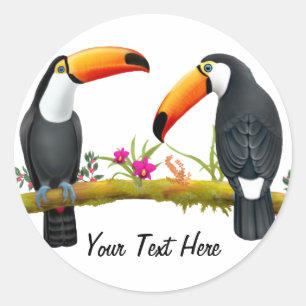Tropical Toucans Custom Sticker