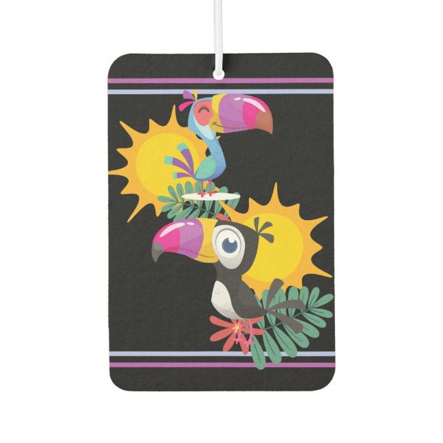 Tropical Toucans Double Sided Air Freshener (Front)