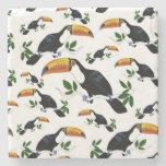Tropical Toucans - Playful Jungle Stone Coaster