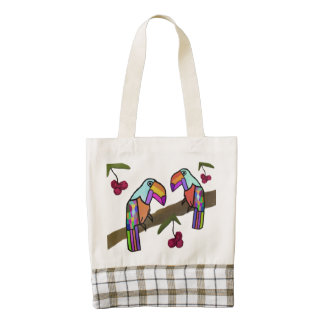 Tropical Toucans Zazzle HEART Tote Bag