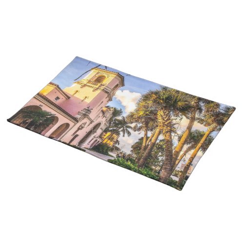 Tropical Train Station Cloth Placemat