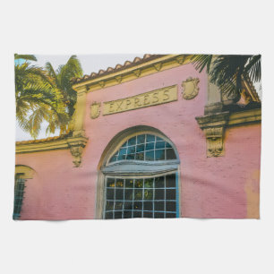 Tropical Train Station Kitchen Towel