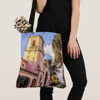 Tropical Train Station Tote Bag