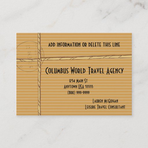 Customizable Tropical Travel Agency Business Cards