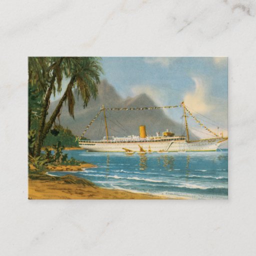 Customizable Tropical Travels Business Cards