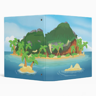 Tropical Treasure Island 3 Ring Binder