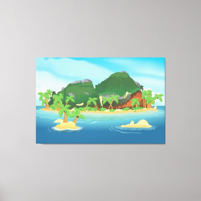 Tropical Treasure Island Canvas Print (Front)