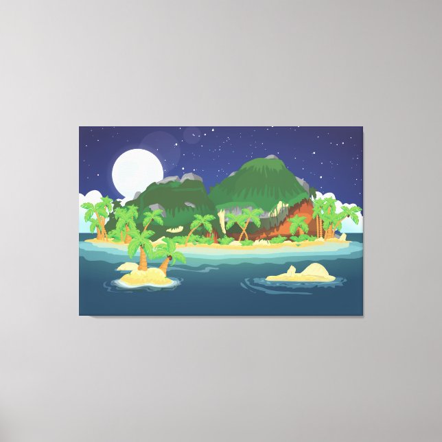 Tropical Treasure Island Canvas Print (Front)