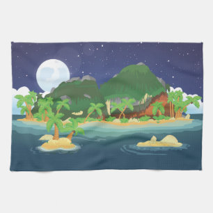 Tropical Treasure Island Kitchen Towel