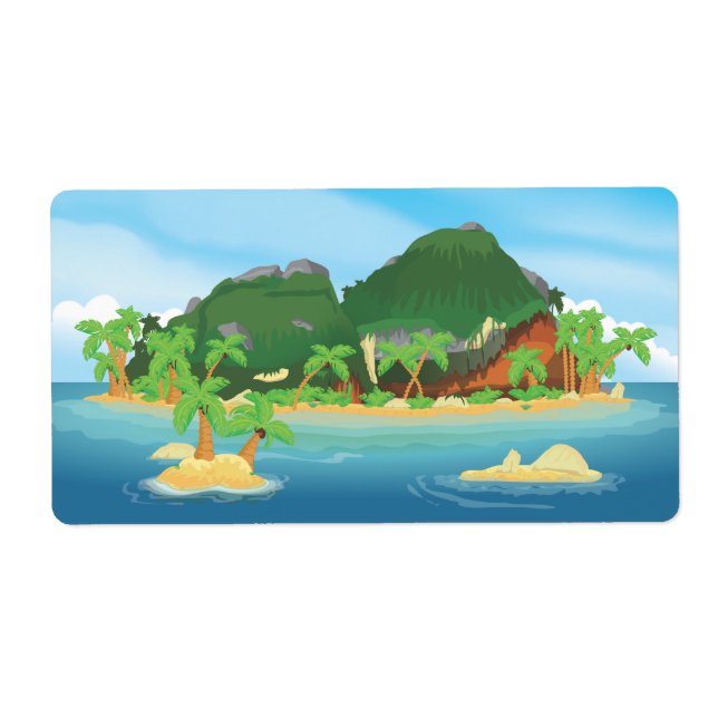 Tropical Treasure Island Label (Front)