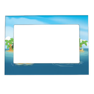Tropical Treasure Island Magnetic Picture Frame