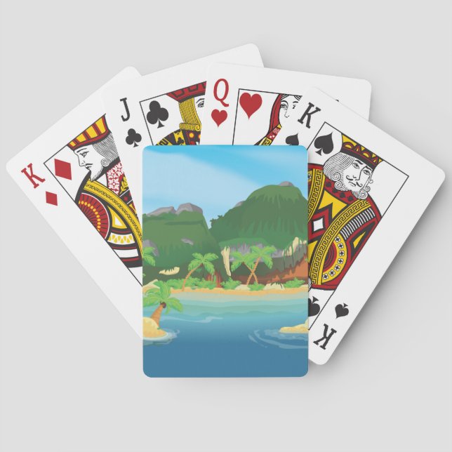 Tropical Treasure Island Poker Cards (Back)