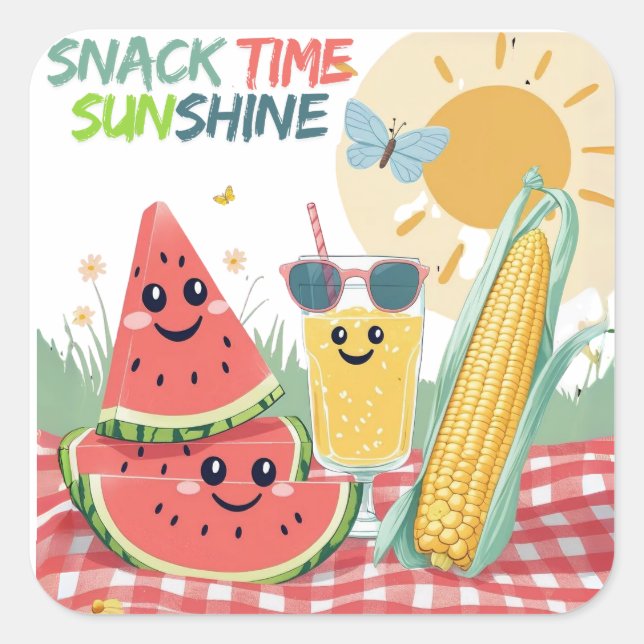 Tropical Treats – Summer Snack Sticker Set (Front)