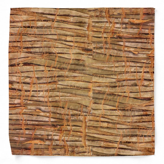 Tropical Tree Bark Nature Photo Bandana (Front)