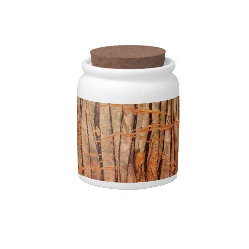 Tropical Tree Bark Nature Photo Candy Jar