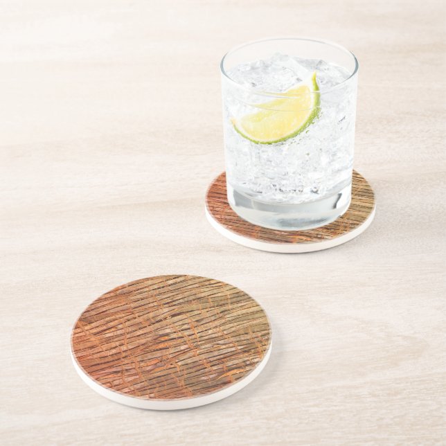 Tropical Tree Bark Nature Photo Coaster (Side)