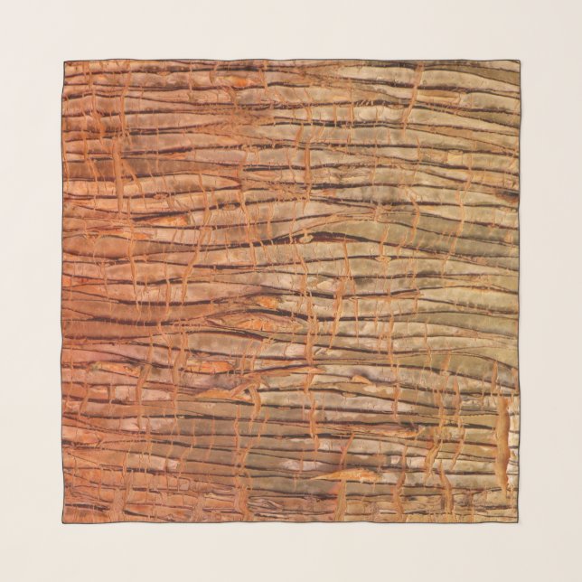 Tropical Tree Bark Nature Photo Scarf (Front)