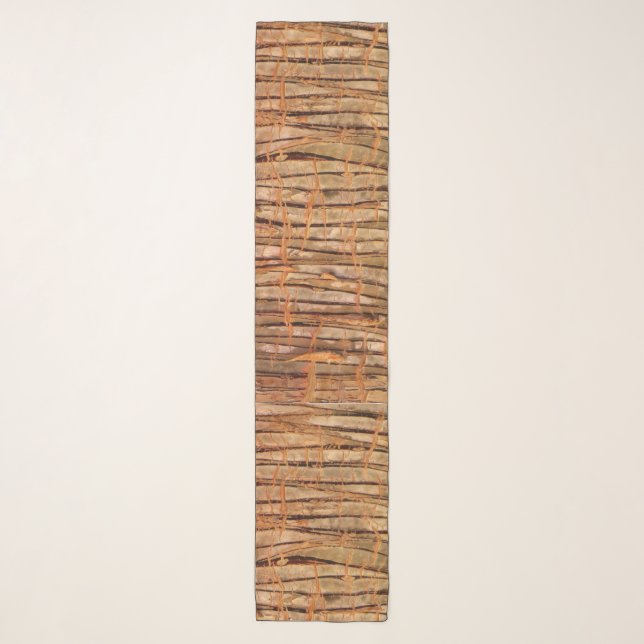 Tropical Tree Bark Nature Photo Scarf (Front)