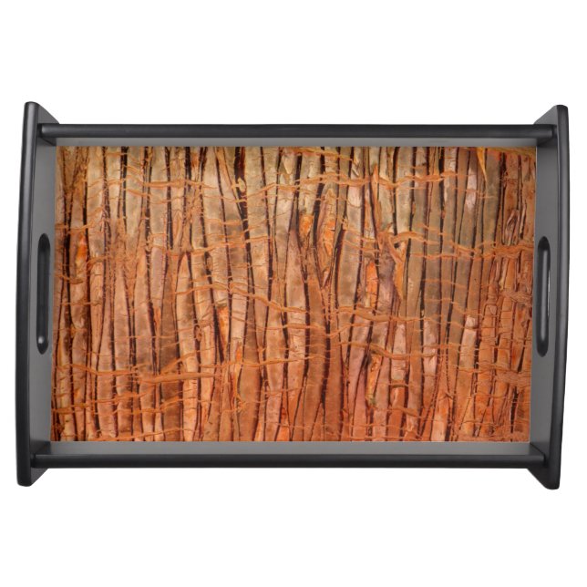 Tropical Tree Bark Nature Photo Serving Tray (Front)
