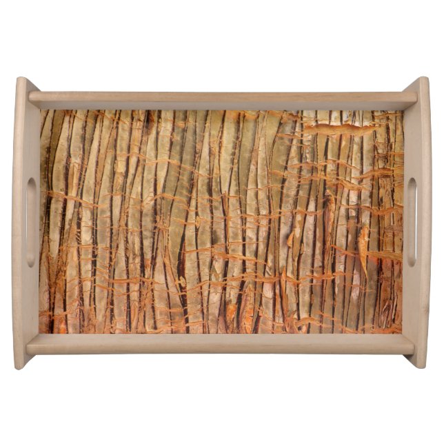 Tropical Tree Bark Nature Photo Serving Tray (Front)