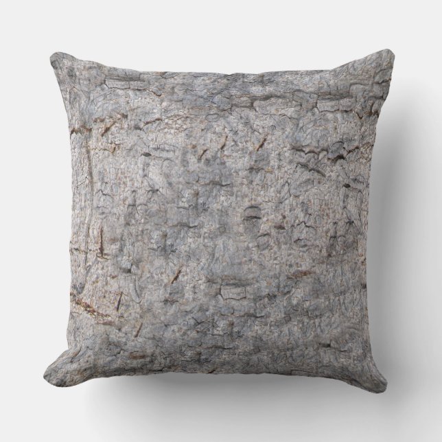 Tropical Tree Bark Photo Outdoor Pillow (Front)