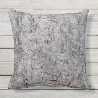 Tropical Tree Bark Photo Outdoor Pillow