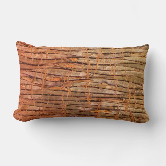 Tropical Tree Bark Wickery Photo Lumbar Pillow (Front)
