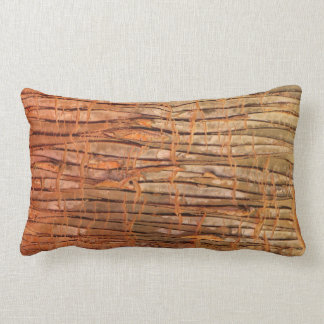 Tropical Tree Bark Wickery Photo Lumbar Pillow