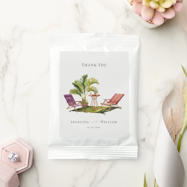 Tropical Tree Wedding Favor Margarita Drink Mix (Wedding)